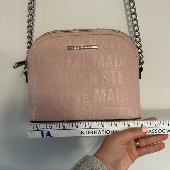 Light Pink Steve Madden Cross Body Satchel Purse - Picture 6 of 8